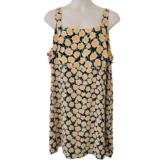 Diane Von‎ Furstenberg 24 Target Collab 90s Poppy Floral Mini Dress Yellow Green - Picture 2 of 8